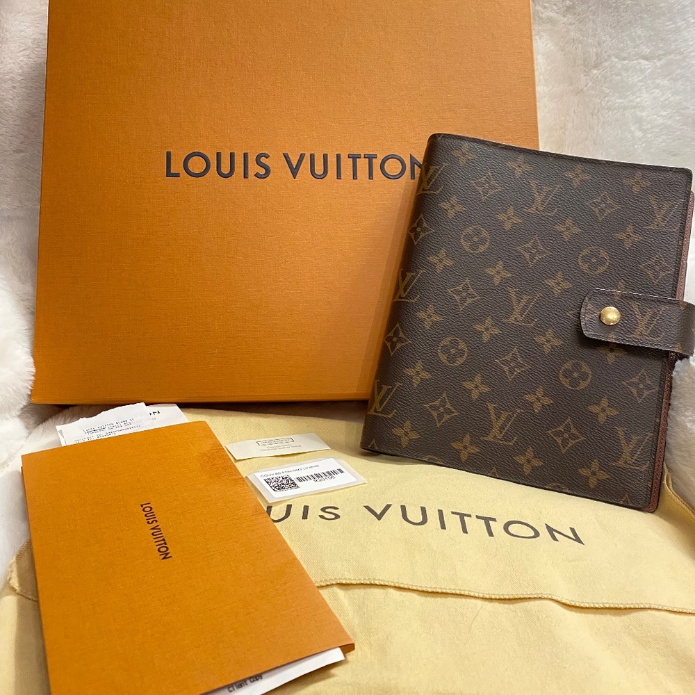 Authentic Louis Vuitton monogram agenda GM